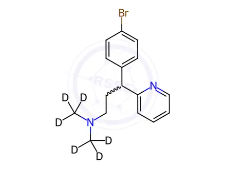 Chemical structure of 3-(4-bromophenyl)-N,N-bis(methyl-d3)-3-(pyridin-2-yl)propan-1-amine