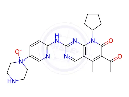 Chemical structure of Palbociclib N-oxide