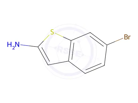 Chemical structure of 6-bromo-1-benzothiophen-2-amine