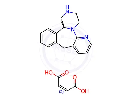 Chemical structure of Mirtazapine EP Impurity D (Maleate Salt)