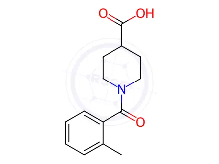 Chemical structure of 1-(2-Methyl-benzoyl)-piperidine-4-carboxylic acid