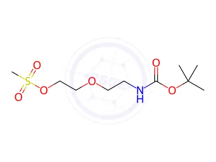 Chemical structure of t-Boc-N-Amido-PEG2-Ms