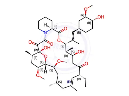 Chemical structure of Ascomycin (Tacrolimus EP Impurity A)