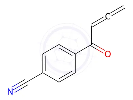 Chemical structure of 4-(1-Oxo-2,3-butadien-1-yl)benzonitrile