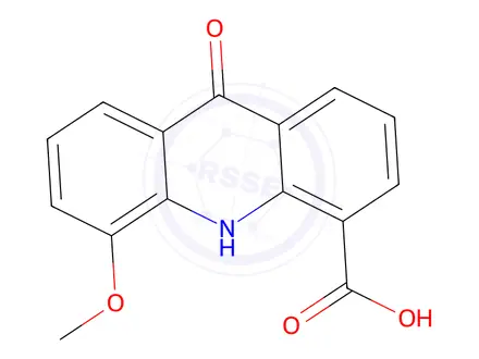 Chemical structure of 9,10-Dihydro-5-methoxy-9-oxo-4-acridinecarboxylic Acid