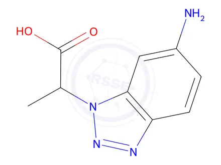 Chemical structure of 2-(6-Amino-1H-benzo[d][1,2,3]triazol-1-yl)propanoic acid