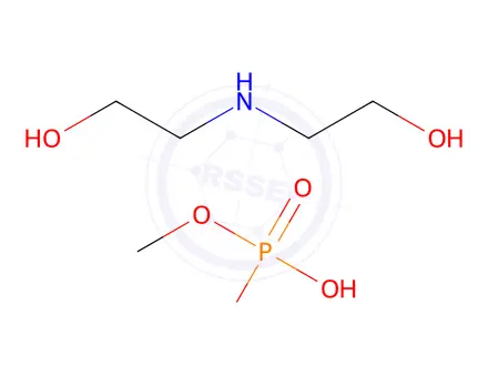 Chemical structure of Phosphoric acid, methyl ester, compd. with 2,2'-iminobis[ethanol]