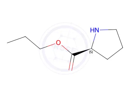 Chemical structure of L-Proline, propyl ester (9CI)