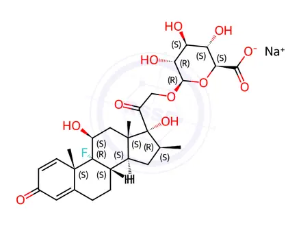 Chemical structure of Betamethasone β-D-Glucuronides Sodium Salt