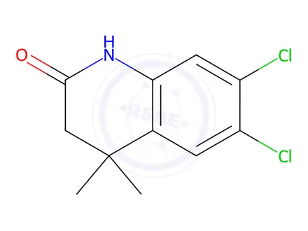 Chemical structure of 6,7-Dichloro-4,4-dimethyl-3,4-dihydroquinolin-2(1H)-one
