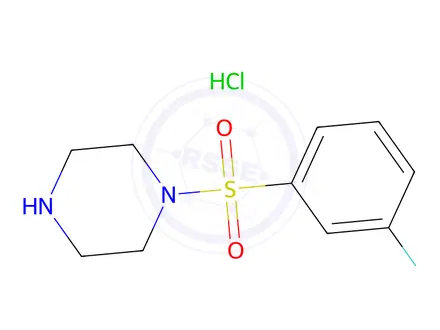 Chemical structure of 1-((3-Fluorophenyl)sulfonyl)piperazine hydrochloride