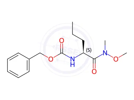 Chemical structure of [(1S)-1-[(Methoxymethylamino)carbonyl]butyl]carbamic Acid Benzyl Ester