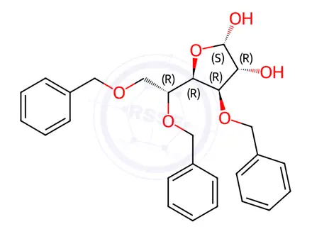 Chemical structure of 3,5,6-Tri-O-benzyl-D-glucofuranose