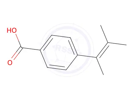 Chemical structure of Benzoic acid, 4-(1,2-dimethyl-1-propenyl)-(9CI)