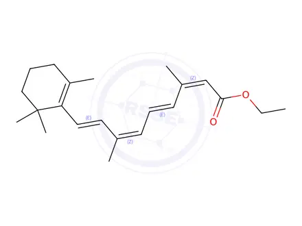 Chemical structure of (9-cis,13-cis)-Retinoic Acid Ethyl Ester