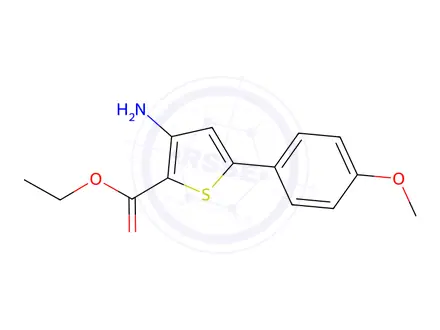 Chemical structure of Ethyl 3-Amino-5-(4-methoxyphenyl)thiophene-2-carboxylate