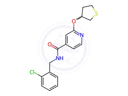 Chemical structure of N-(2-Chlorobenzyl)-2-((tetrahydrothiophen-3-yl)oxy)isonicotinamide