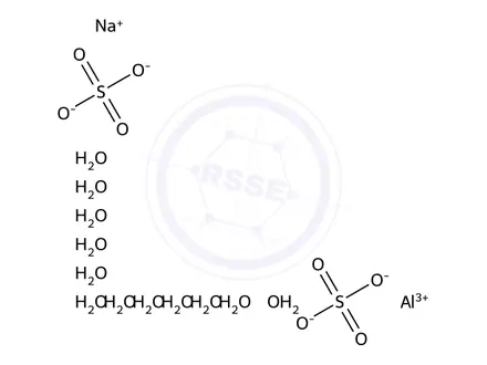 Chemical structure of ALUMINUM SODIUM SULFATE, DODECAHYDRATE
