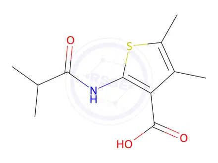 Chemical structure of 4,5-Dimethyl-2-(2-methylpropanamido)thiophene-3-carboxylic Acid