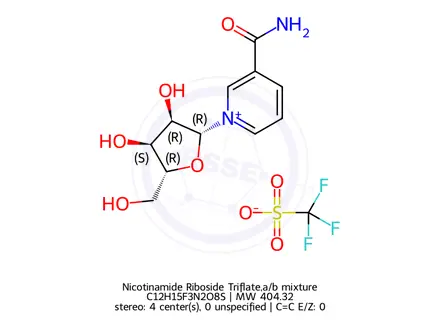 Chemical structure of Nicotinamide Riboside Triflate,a/b mixture
