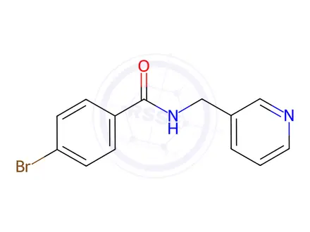 Chemical structure of 4-Bromo-N-(pyridin-3-ylmethyl)benzamide