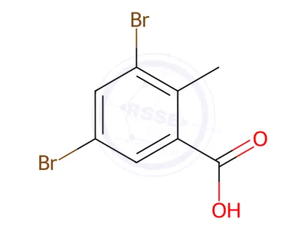Chemical structure of 3,5-Dibromo-2-methylbenzoic Acid