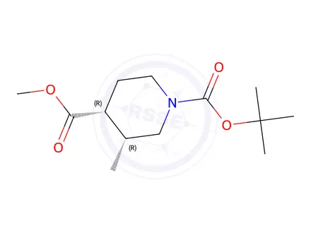 Chemical structure of Cis-N-Boc-3-Methylpiperidine-4-Carboxylic Acid Methyl Ester