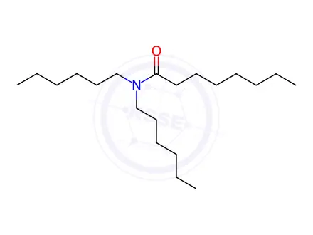 Chemical structure of Octanamide, N,N-dihexyl-