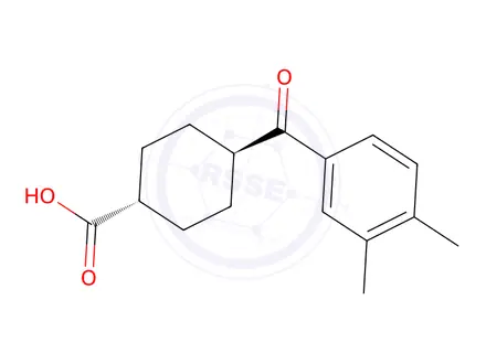 Chemical structure of trans-4-(3,4-Dimethylbenzoyl)cyclohexane-1-carboxylic acid