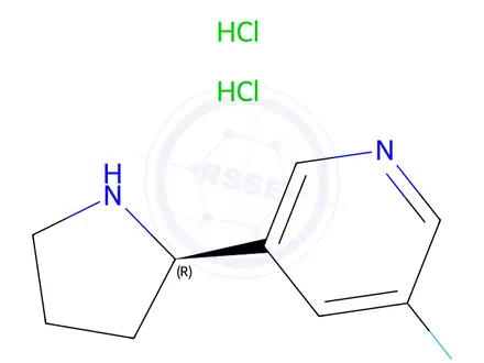 Chemical structure of 3-((2R)PYRROLIDIN-2-YL)-5-FLUOROPYRIDINE DIHYDROCHLORIDE