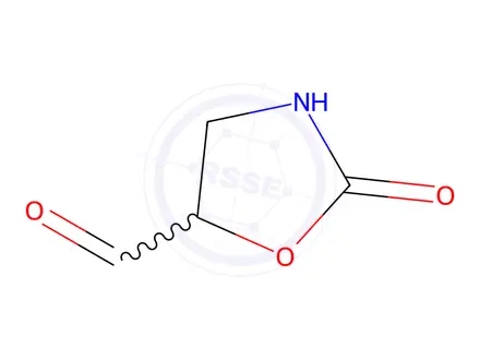 Chemical structure of 5-Oxazolidinecarboxaldehyde, 2-oxo-