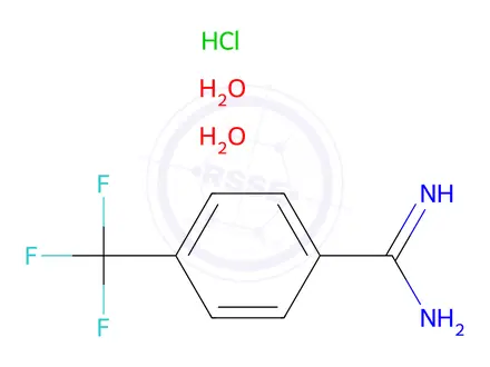 Chemical structure of 4-(Trifluoromethyl)benzamidine Hydrochloride Dihydrate