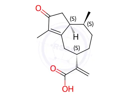 Chemical structure of rupestonic acid