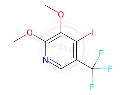 Chemical structure of 4-Iodo-2,3-dimethoxy-5-(trifluoromethyl)pyridine