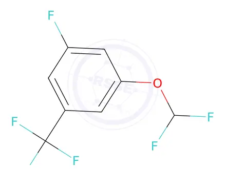 Chemical structure of 1-(Difluoromethoxy)-3-fluoro-5-(trifluoromethyl)benzene