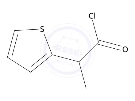 Chemical structure of 2-(Thiophen-2-yl)propanoyl chloride