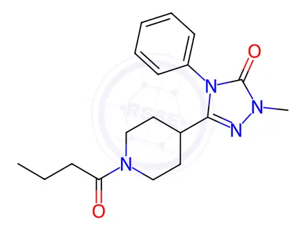 Chemical structure of 5-(1-Butyrylpiperidin-4-yl)-2-methyl-4-phenyl-2,4-dihydro-3H-1,2,4-triazol-3-one
