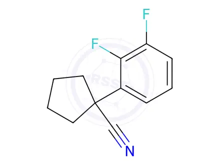 Chemical structure of 1-(2,3-Difluorophenyl)cyclopentanecarbonitrile