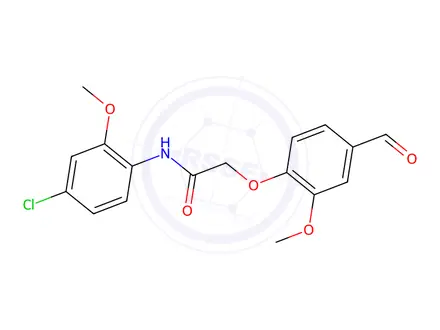 Chemical structure of n-(4-Chloro-2-methoxyphenyl)-2-(4-formyl-2-methoxyphenoxy)acetamide