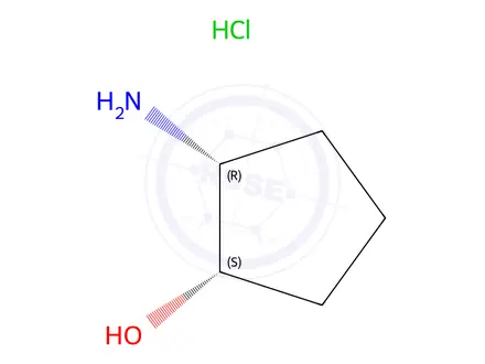 Chemical structure of cis-(1S,2R)-2-AminocyclopentanolHCl