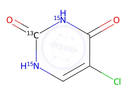 Chemical structure of Uracil Impurity 25-13C,15N2