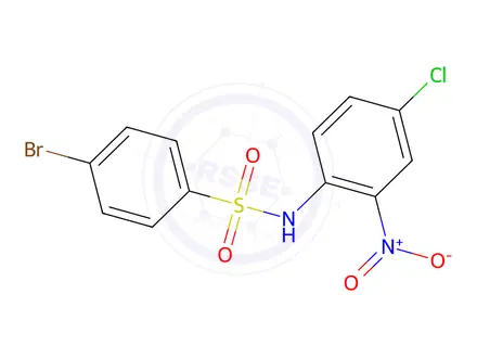 Chemical structure of Benzenesulfonamide, 4-bromo-N-(4-chloro-2-nitrophenyl)-