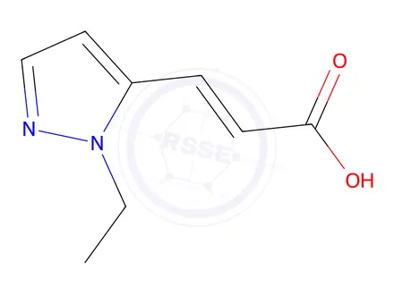 Chemical structure of 3-(1-ethyl-1H-pyrazol-5-yl)prop-2-enoic acid