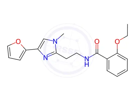 Chemical structure of 2-Ethoxy-N-(2-(4-(furan-2-yl)-1-methyl-1H-imidazol-2-yl)ethyl)benzamide