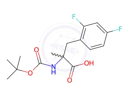 Chemical structure of N-Boc-2,4-difluoro-a-methyl-DL-phenylalanine