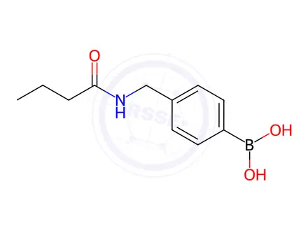 Chemical structure of (4-(Butyramidomethyl)phenyl)boronic acid