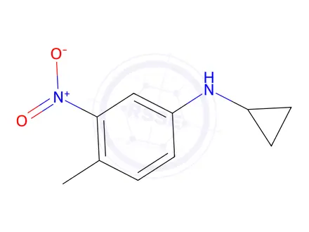 Chemical structure of N-cyclopropyl-4-methyl-3-nitroaniline