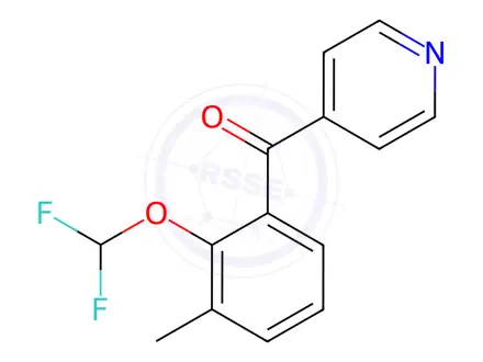 Chemical structure of (2-(Difluoromethoxy)-3-methylphenyl)(pyridin-4-yl)methanone