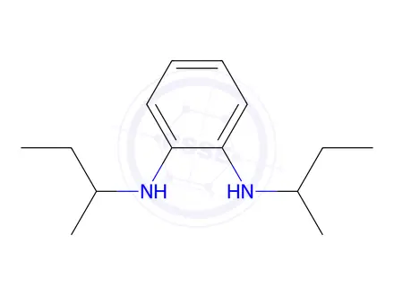 Chemical structure of N,N'-bis(1-methylpropyl)benzene-1,2-diamine