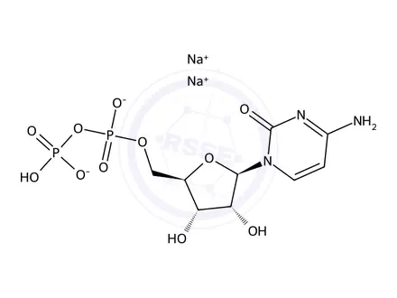 Chemical structure of Sodium 4-amino-1-((2R,3R,4S,5R)-3,4-dihydroxy-5-(hydroxymethyl)tetrahydrofuran-2-yl)-2-oxo-1,2-dihydropyrimidin-5-yl hydrogendiphosphate